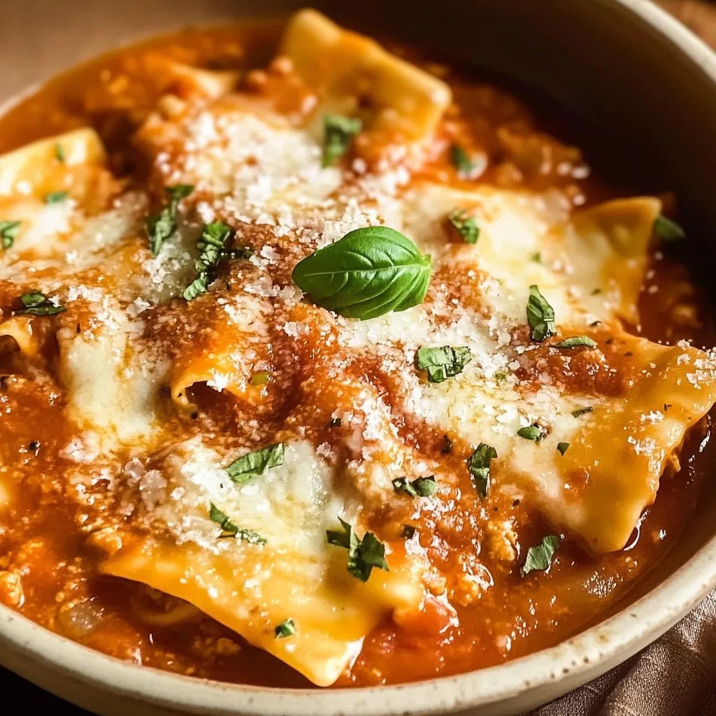 Easy Creamy Lasagna Soup