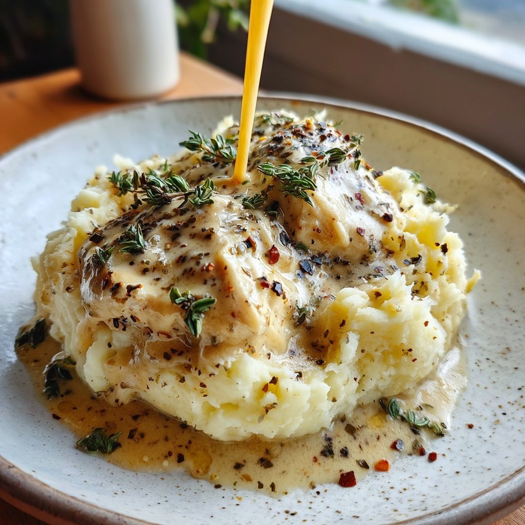 Comfort Food Creamy Chicken and Mashed Potatoes