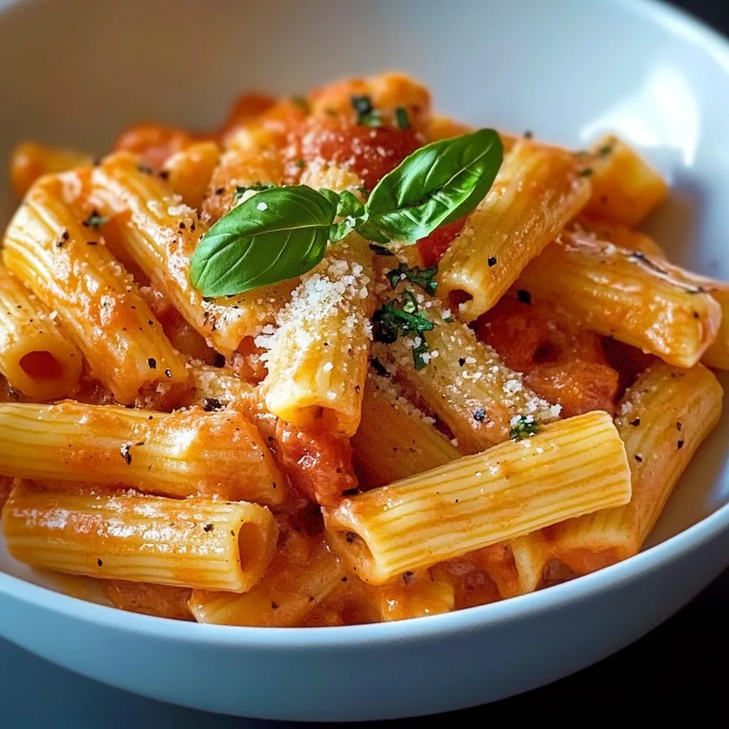 Easy and Creamy Tomato Garlic Pasta