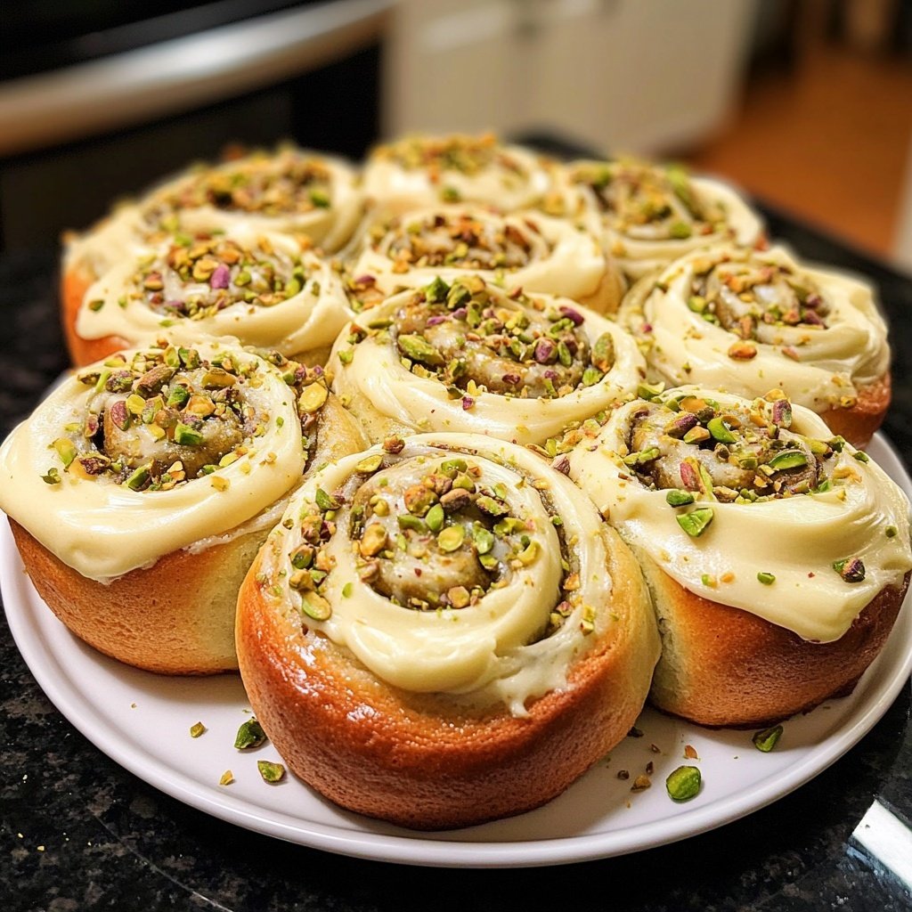 Perfect Pistachio Rolls with Cream Cheese Frosting