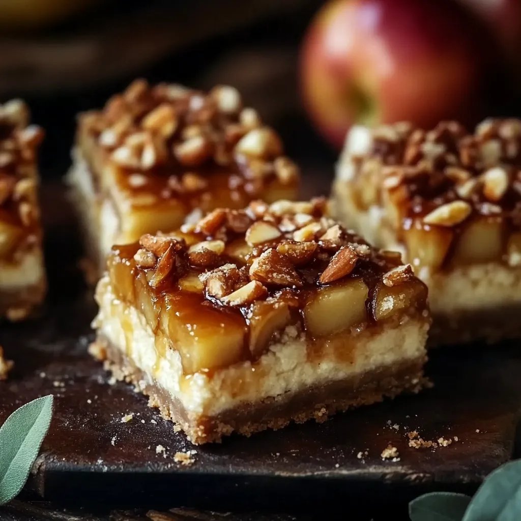 Caramel Apple Cheesecake Bars