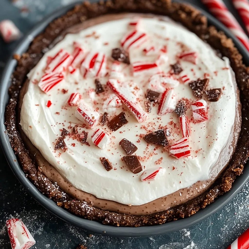 Quick Christmas Peppermint Pie