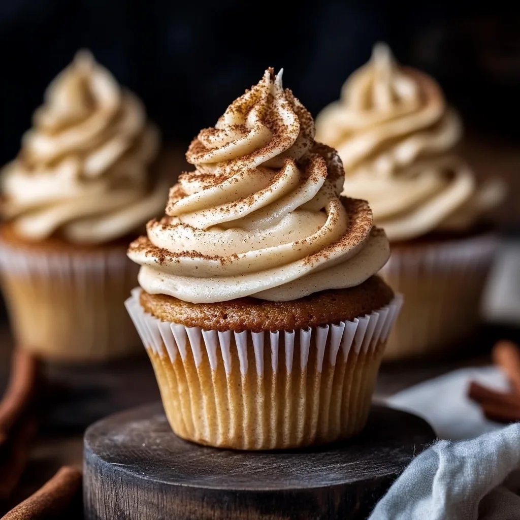 Apple Cider Cupcakes with Spiced Buttercream Frosting