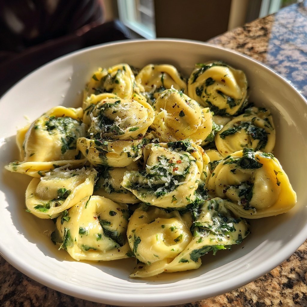 Heart-Shaped Spinach Tortellini