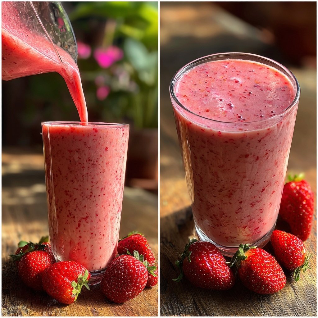 Strawberry Banana Cottage Cheese Smoothie